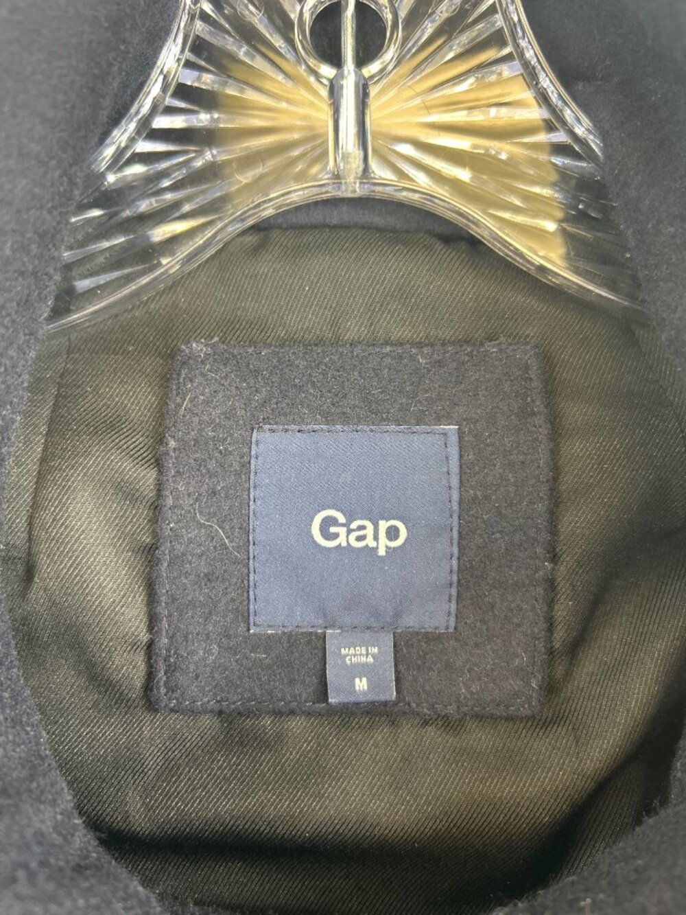 Gap Women’s M Navy Blue Wool Double Breasted Peacoat Crest Buttons Preppy - Picture 5 of 15